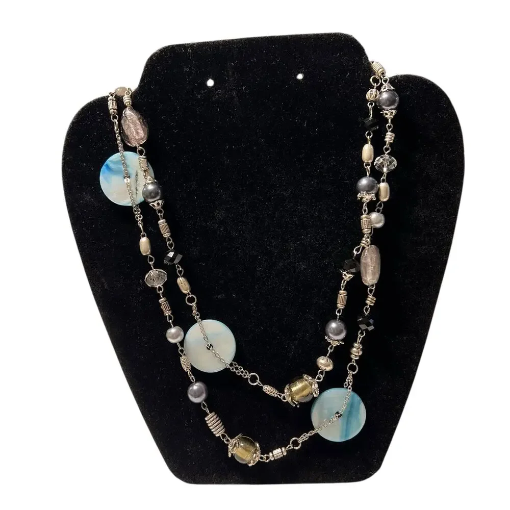 36” Multi-Strand Bohemian Statement Necklace NWOT - Picture 5 of 5